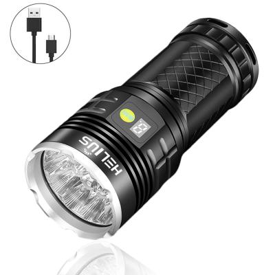 China Super Bright Powerful Led Flashlight Waterpproof Outdoor Camping Rechargeable Hand Led Torch Light 12000 Lumen Military T6 Led Tactical Flashlight 18650 for sale