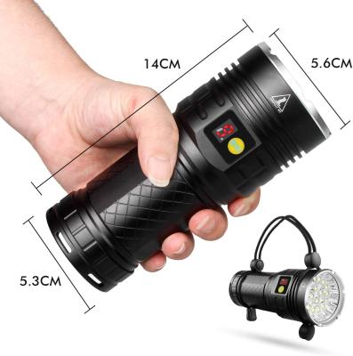 China Dropshipping Super Bright Led Flashlight Waterproof 4 Super Bright Outdoor 18650 High Lumens Torch LED Handheld Flashlight For Enhance Camping for sale