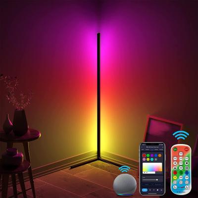 China Modern RGB Color Changing Mood Lighting Modern Remote Dimmable LED Bedroom Position Lamp Ring Light with Tripod Stand Floor Lamp for sale