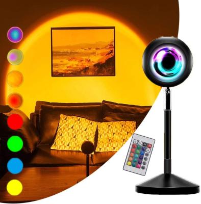 China Modern Party Bedroom Living Room Decors Spotlight Sunset Lamp with USB Night Light Remote Control Corner Led Floor Lamp (Old) for sale