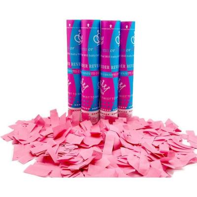 China Hochwertiges Baby Geschlecht offenbaren Confetti Cannon Blau oder Rosa Junge oder Mädchen Confetti Cannon Party Popper Confetti Großhandel zu verkaufen