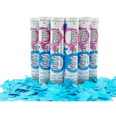 China Eco friendly Confetti Cannon Confetti Shooter Party Popper Biodegradable Baby Gender Reveal for sale