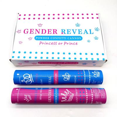 China Blue Pink Boy Girl Gender Reveal Confetti Launcher Biodegradable Flameproof Party Confetti Popper for sale