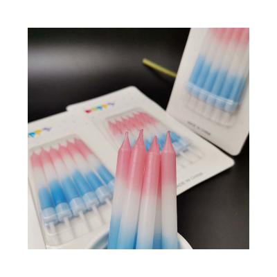 China Gradient Colors Spiral Stick Birthday Cake Candles 2 Color Print Method for sale