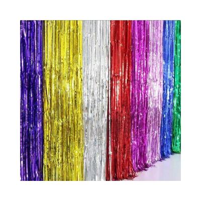 China Birthday Party Background Photo Booth Fringe Tassel Door Foil Curtain for sale