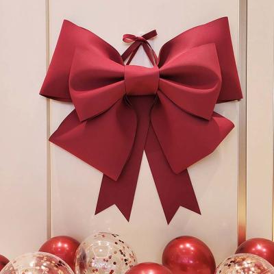 China Christmas Decorations Gold Silver Red Bows Small Large Glitter Christmas Bows Bowknots For Christmas Tree Hanging Orname for sale