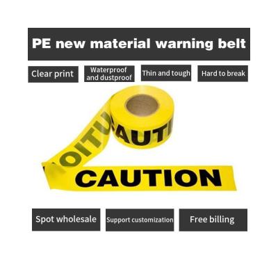 China Yellow Caution Warning Tape Non-adhesive Road Blocking Barricade Safety Maker With PET Material for sale