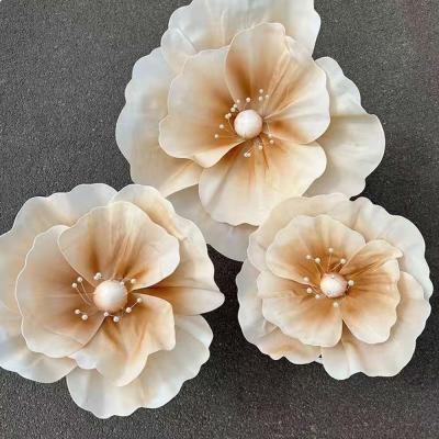 China Elegant Giant Foam Peony Wedding Flower Runner with Electroplated Ironwork and Modern Fit Style for sale