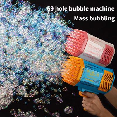 China 40 Holes Rocket Bubble Machine Gun Toy Soap Bazooka for Outdoor Activities for sale