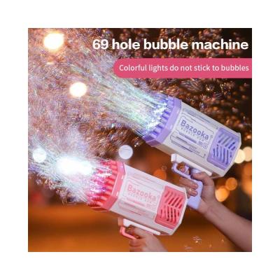 China Plastic40 Holes Rocket Bazooka Bubble Gun Toys Rechargeable s Machine Outdoor Summer for Kids for sale