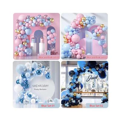 China Pink Blue Latex Balloon Arch Kit Set Wedding Birthday Party Decoration Balloons Set for sale