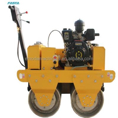 China Road Base Compaction Hydraulic Double Drum Vibratory Walk Behind Road Roller Weight for sale