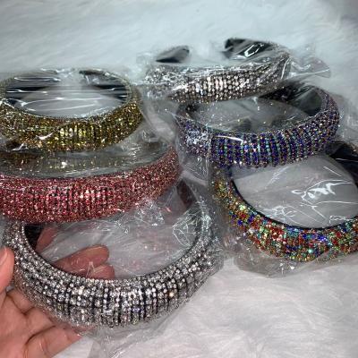 China New European and American style Rhinestone Headband Luxury Crystal Bling Faux Diamond Headband High Quality Headbands for sale