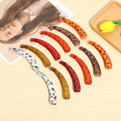 China Wholesale Cute Solid Color Japan and Korean Style Hairpins in Ten Colors, Leopard Plastic Copy and for Ladies Hair Accessories for sale