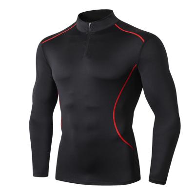 China Custom Men's Fitness Breathable Long Sleeve Breathable Compression Long Sleeve Sports Shirts For Running Sports for sale