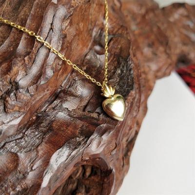 China Casual/Sporty Modern Gold Pineapple 925 Sterling Silver Heart Necklace for sale