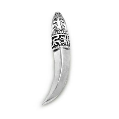 China Vintage Casual/Sporty Wolf Teeth Tooth Protection 925 Sterling Silver Pendant for sale