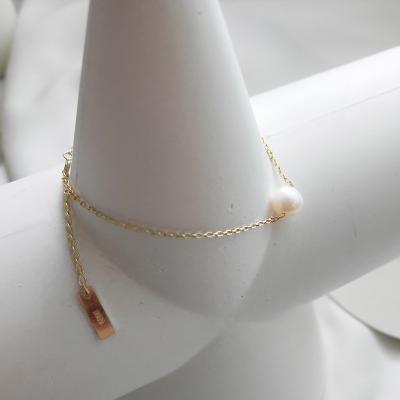 China Casual/Sporty Single Chain 925 Sterling Silver Natural Pearl Bracelet for sale