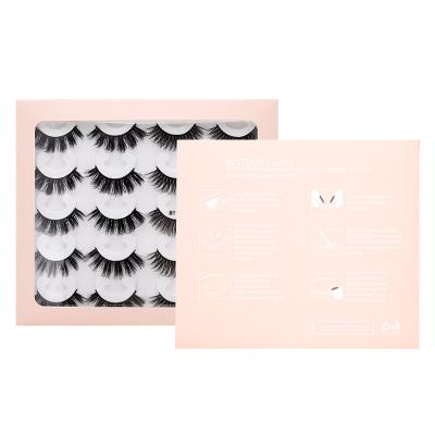 China Mink Eyelashes Own Brand False Crisscross Silk 10 Pairs 8D Eyelashes Bulk Purchase Wholesale for sale