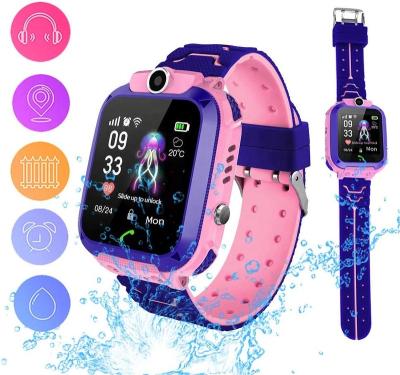 China Touch Screen Kid Gps Watch 2021 Newest Q12 Gps Kids Smart Watch SOS Ip67 Deep Waterproof Multi-Language Kids Smart Watch for sale