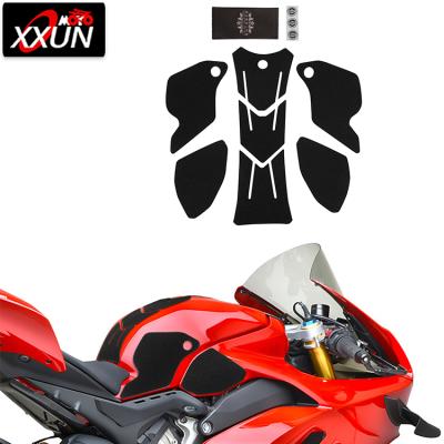 China XXUN Sport Motorcycle Parts Gas Tank Pad Fuel Tank Grips Side Stickers Knee Grips Protector For Ducati V4 V4S V4R 2018 2019 2020 for sale