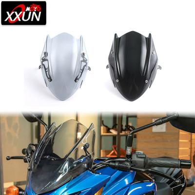 China ABS Plastic XXUN Motorcycle Parts Windshield Wind Deflector Wind Deflector With Bracket For Suzuki GSX-S750 GSXS750 2017 2018 2019 2020 2021 for sale