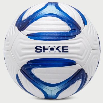 China Promotional PU Team Sports Training Football PU Size 5 Official Blue Soccer Ball for sale