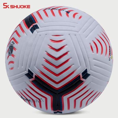 China Club Camp Red White Blue OEM Customized High Quality Logo Football Soccer Ball for sale