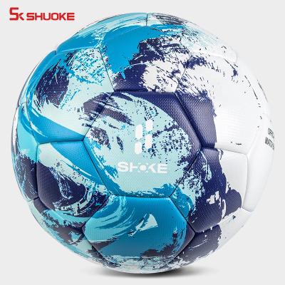 China Factory Custom Eco-Friendly Eco-Friendly Official OEM Full Size Match PU Leathers Soccer Ball for sale