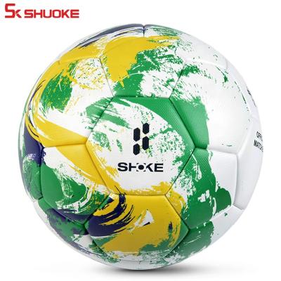 China Soft Touch futbol balon Customized PU Laminated Leather Football Soccer Ball for sale