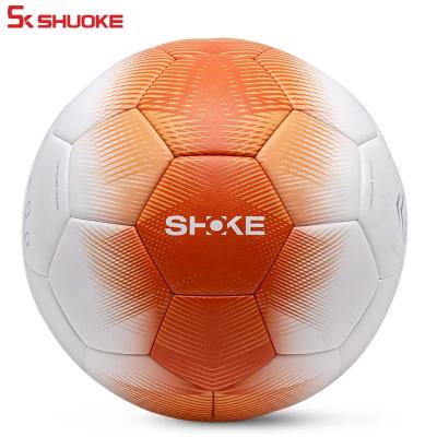 China Factory shipping eco-friendly wholesale soccer ball of the 2021 high quality single sense orange football border vouchers for sale