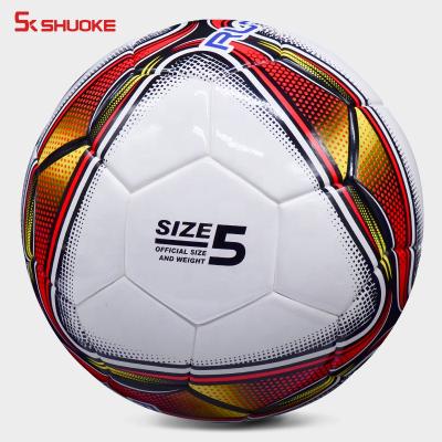 China Durable Custom Design Durable Promotional Thermal Bonded Polyurethane PVC Soccer Ball Size 5 Ball Official PVC Football for sale