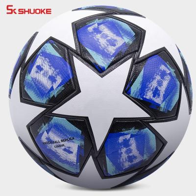 China Hot Selling PVC Shoke Official Football Professional Match And PU Size 5 Official PVC Training Soccer Ball for sale