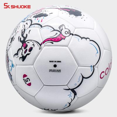 China Custom Freestyle PU Leather Soccer Ball Size 5 Football Traning Guangdong Shoke Waterproof Soccer Ball for sale