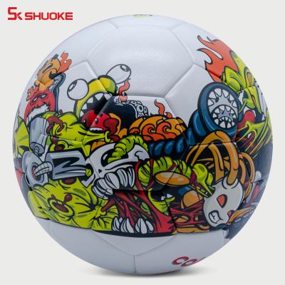 China LOGO Printing Size Match Football Customized PU Thermal Binding 5 Inlet Football Shoke For Training for sale