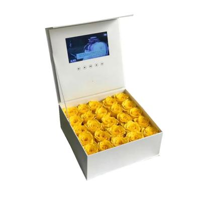 China Europe 7 Inch LCD Screen Video Brochure Box Gifts Flower Box Video for sale