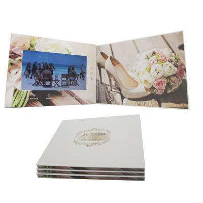 China Luxury Card Wedding Europe Business Cards Invitation LCD Brochure Video Card for sale