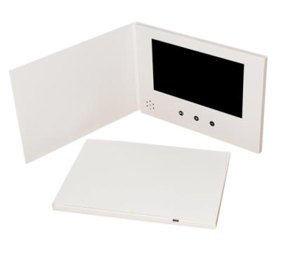 China All White Cardboard 5inch Video Brochure LCD Screen Fast Shipping Blank Video Brochure Card for sale