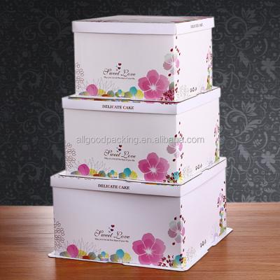 China Handmade Wholesale Custom Food Packing Crate Cake Box Gift Box For Birthday Cake for sale