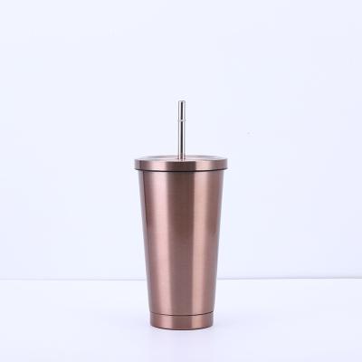 China Stainless Steel Viable Bubble Cups Tumbler Yiehoom OEM/ODM Lean Tumbler With Straw Gradient Water Bottle Straw Cup for sale