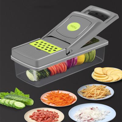 China Yiehoom Viable Smart Slicer Stainless Steel Plastic Fruit and Vegetable Food Manual Cleaver Slicer Shredder Tool Vegetable Cutter for sale