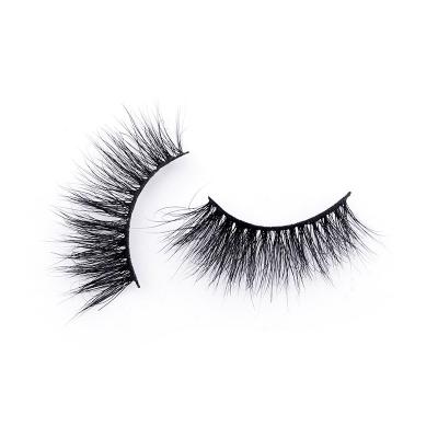 China Single Pairs Half Strip Packing Mink Hair Soft Cotton Thick Thick Kinky 3D Eyelashes Natural False Eyelashes Half Strip Real for sale