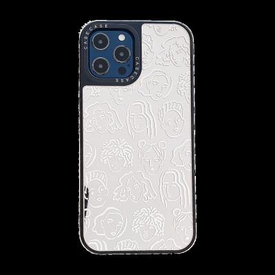 China Luxury High Quality Anti-fall Bling Glitter Makeup Mirror With Protective Tpu Phone Case For Iphone 11 12 pro max for sale