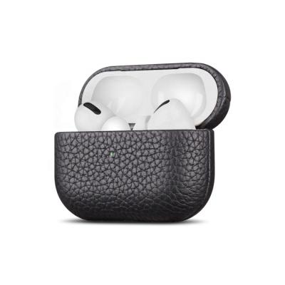 China For Airpods Factory Wholesale Pebbled Genuine Leather Waterproof Custom Case For Airpod pro For Airpods 2 I12 I10 I9s for sale