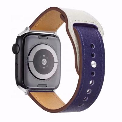 China 38/40mm Youthful and Energetic Genuine Leather Watch Strap Unique Design Customizable 42/44mm Buckle for Apple Iwatch Band for sale