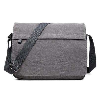 China Fashion Men's Canvas Messenger Handbag Outdoor Sports 14 Inch Laptop Over Shoulder Cross - Body Side Bag Shoulder Sling Bag for sale