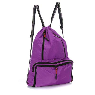 China Foldable Drawstring Bag Customized Waterproof Strap Backpack Sport Gymsack Foldable Drawstring Shoes Bag for sale