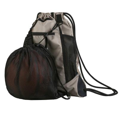 China Custom Drawstring Waterproof Football Basketball Backpack Soccer With Ball Detachable Mesh Bag Draw String Waterproof Sports Backpack for sale