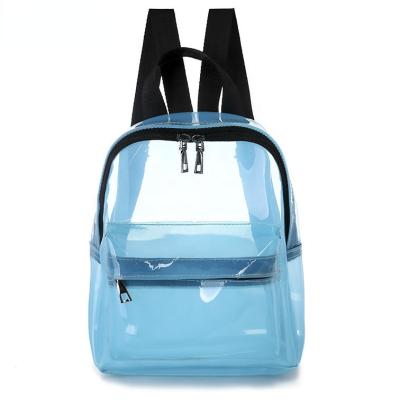 China Custom Wholesale Jelly Backpack PVC Bag School Kids Mini School Waterproof Transparent Transparent Bag Women Women for sale