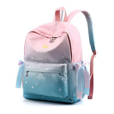 China Inkjet girl heart waterproof outdoor backpack travel school bag female korean nylon waterproof bag new for child for sale